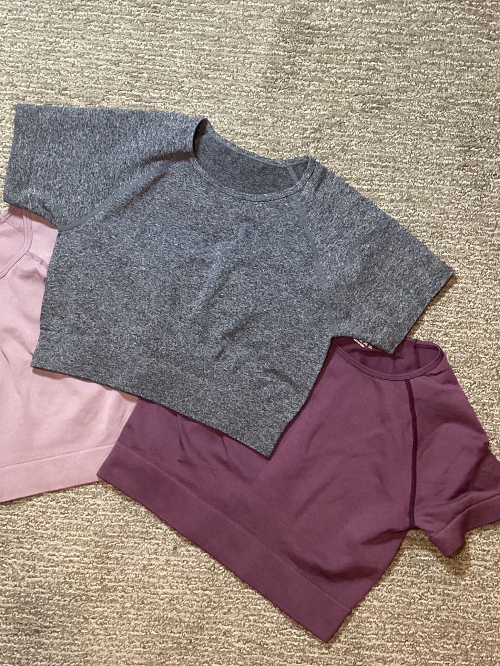 3 piece bundle cropped athletic tee